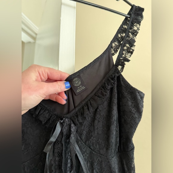 Urban Outfitters Primrose Lace Babydoll Romper, black, size XL - Picture 10 of 12